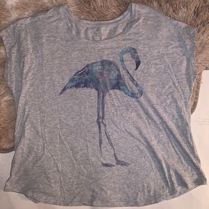 Flamingo watercolor tee 🌞